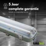 Armatuur voor Led TL | 2 x 1200mm | IP65