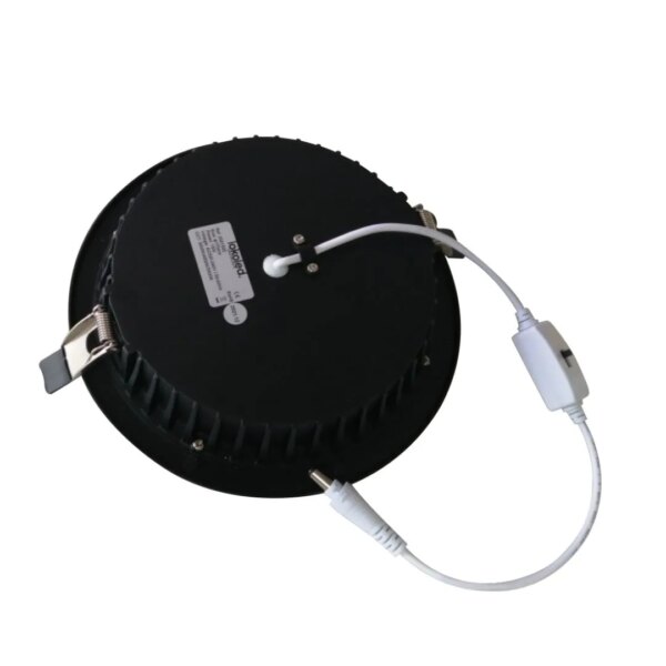 Downlight |15W |Ø200mm |Adj 3000-5000K |1800lm |Dim-ZWART