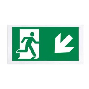 Losse plexiplaat | 219-216 | pijl links - rechts omlaag