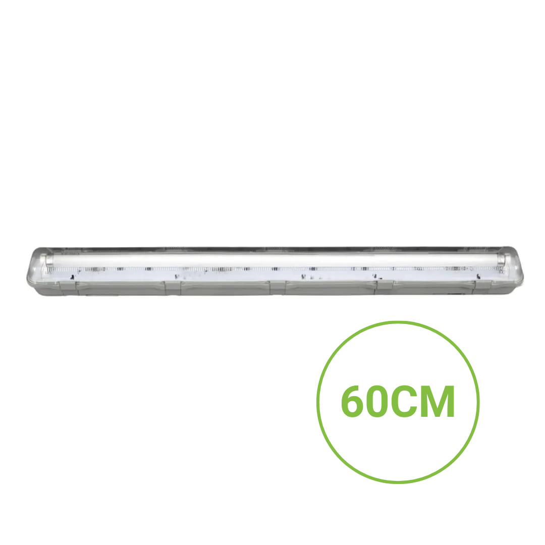 HTML BLokken Waterdichte LED buislamp 60 cm transparante behuizing kunststof afwerking