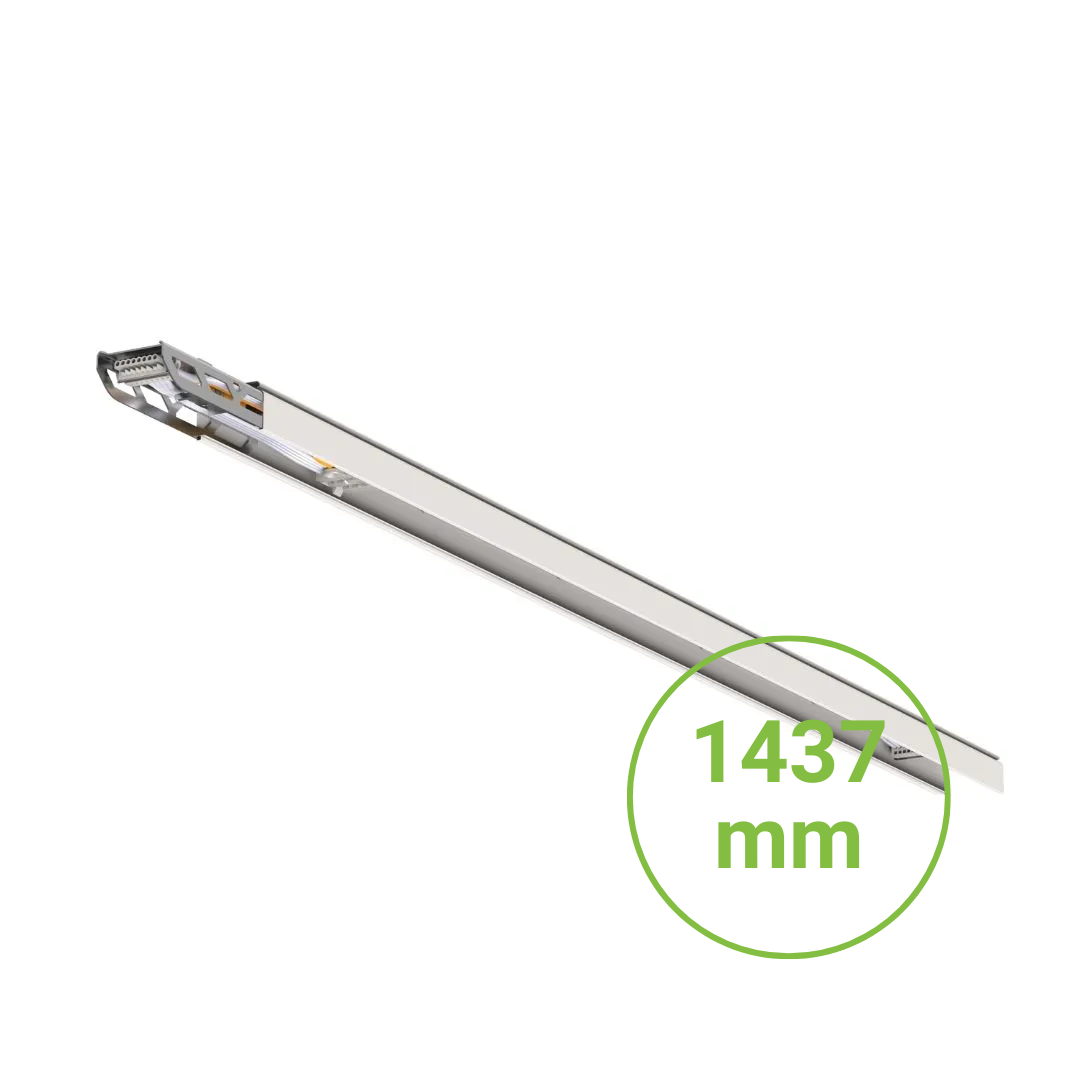 Lichtlijn trunk zilverkleurig aluminium lengte 1437 mm