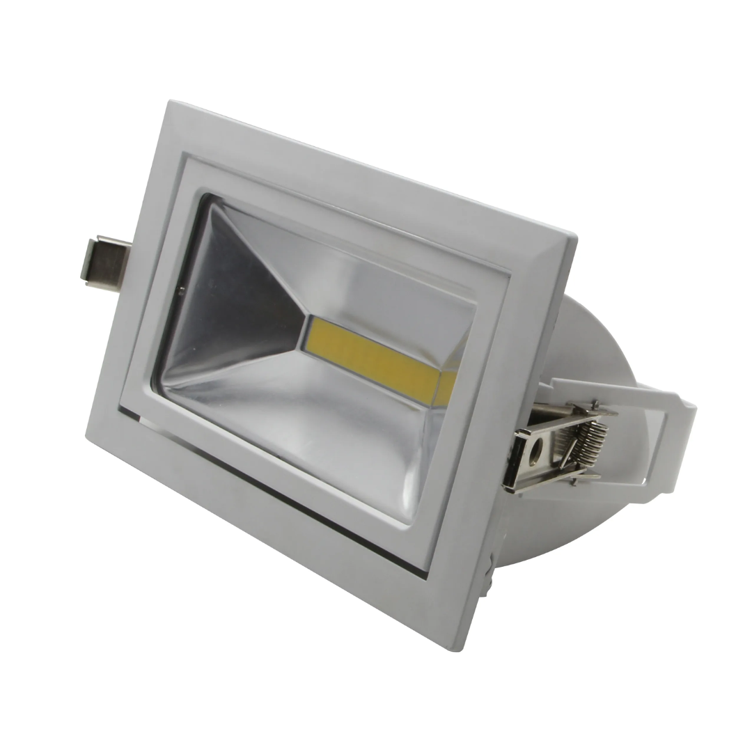 Verstelbare LED floodlight in wit met rechthoekige reflector
