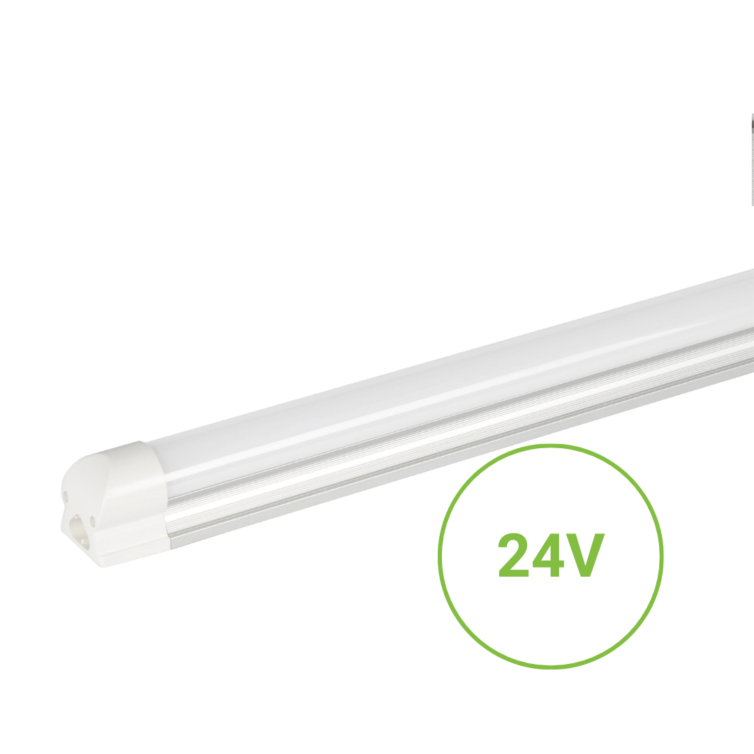 Koppelbare LED buis 24V wit kunststof behuizing