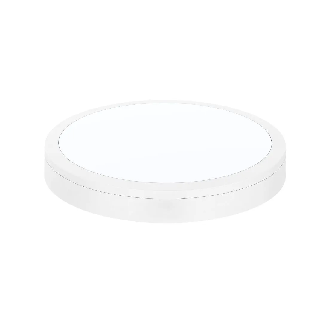 Ronde opbouwarmatuur wit met matte afwerking