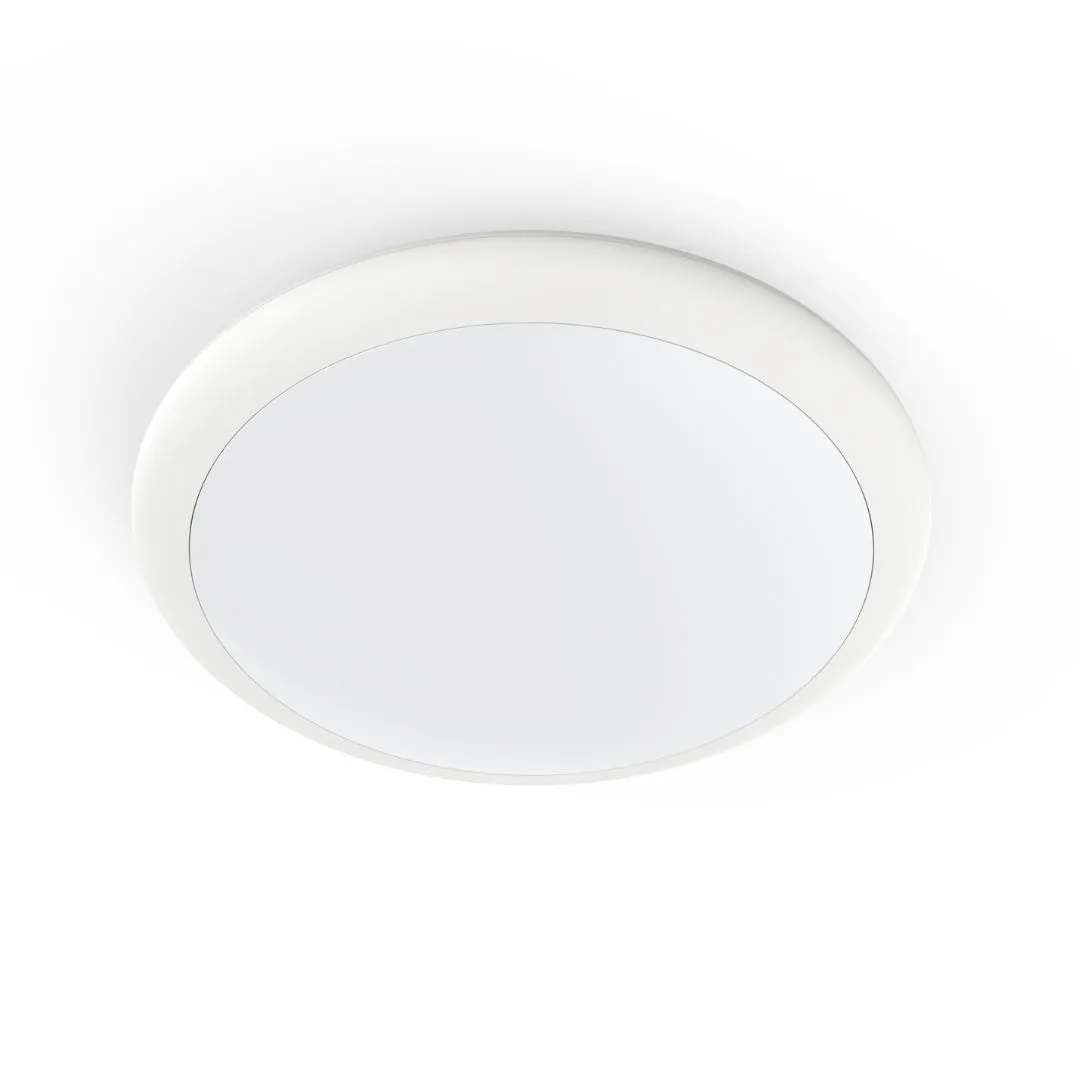 Ronde xxl opbouwarmatuur wit met matte afwerking